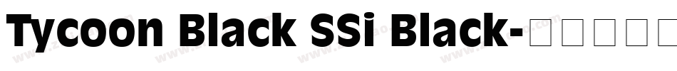 Tycoon Black SSi Black字体转换